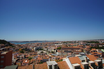 Fototapeta na wymiar Portugal, beautiful panorama cityscape of Lisbon