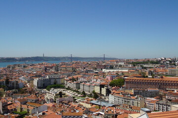 Portugal, beautiful  panorama cityscape of Lisbon