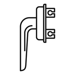 Window handle icon. Outline window handle vector icon for web design isolated on white background