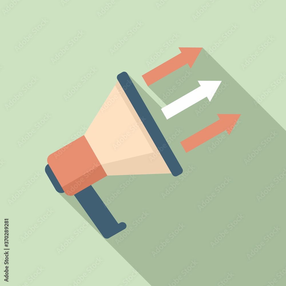 Poster megaphone conversion rate icon. flat illustration of megaphone conversion rate vector icon for web d
