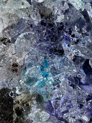 Dyed Ice in Different Colors Making Colorful Abstract Background