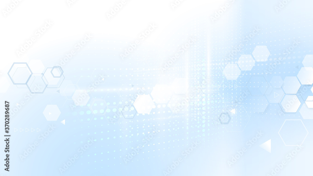 Poster abstract hexagons technology hi-tech futuristic digital concept background. vector illustration