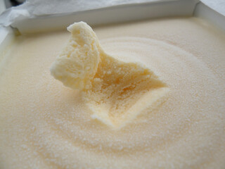 Close up shot of a delicious icecream