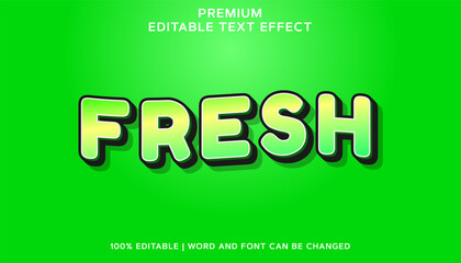 Fresh Premium Editable Font Text Effect