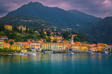 Fototapeta na wymiar Menaggio resort on the shore of the lake Como, Italy