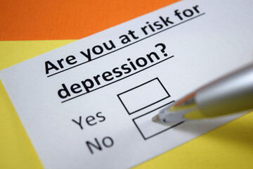 A person is answering question about depression.