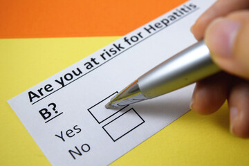A person is answering question about hepatitis B.