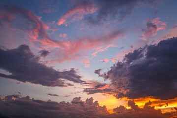 Beautiful cloud texture at sunset