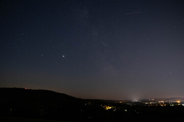 night sky over the city