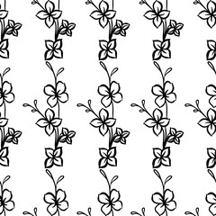 Black and white floral background. Can be used for background, wallpaper, wrapping paper, catalog, postcard.