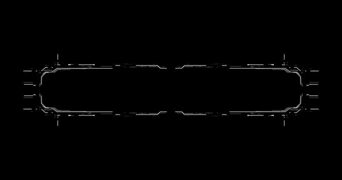 Digital Hi-Tech Lower Thirds. 4K Motion graphics element.