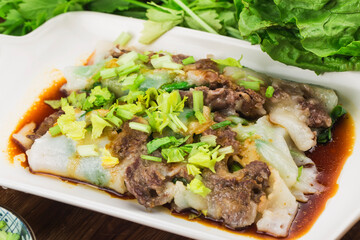 Chinese Food-The cantonese steamed vermicelli roll