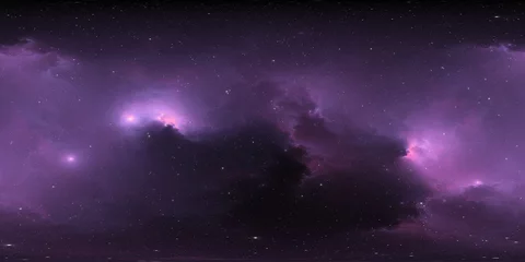 360 Grad interstellare Wolke aus Staub und Gas. Weltraumhintergrund mit Nebel und Sternen. Glühender Nebel. Panorama, Umgebung 360°-HDRI-Karte. Gleichwinklige Projektion, sphärisches Panorama © Peter Jurik