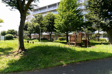 集合住宅地の中にある公園　千葉県船橋市　日本