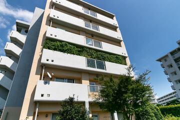 新しい団地の風景　千葉県船橋市　日本