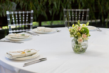 table setting for a wedding reception