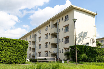 1960年代の古い団地　千葉県船橋市　日本