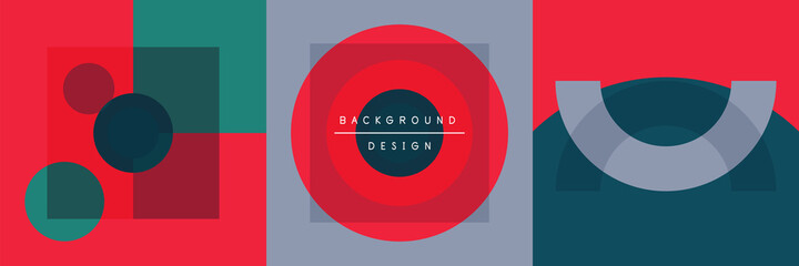 Neo memphis geometric pattern with circles, squares and lines. Pop art abstract background for covers, banners, flyers and posters and other templates