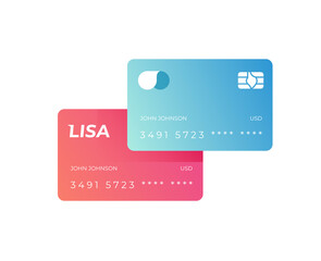 Credit card icon. Money, finance, business icons set isolated. Flat style vector illustration. Signs and symbols. Modern simple style.