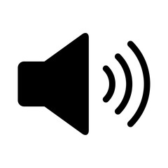 Music sound icon, audio volume symbol. Vector illustration graphic for app, web and media