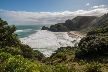 White´s beach near North Piha beach Auckland New Zealand