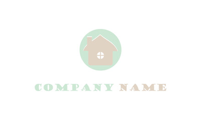 Circle House Vector Logo