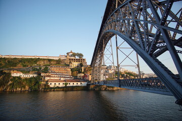 Beautiful landscape, cityscape, night street in Portugal, Europe