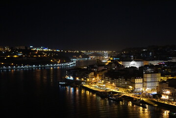Fototapeta na wymiar Portugal, beautiful night cityscape of Porto