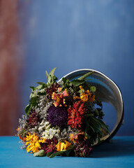 bouquet of flowers in vase