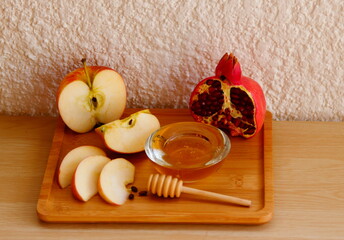 Rosh-ha-shana holiday table. Judaick.