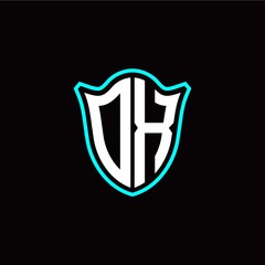 O X initials monogram logo shield designs modern