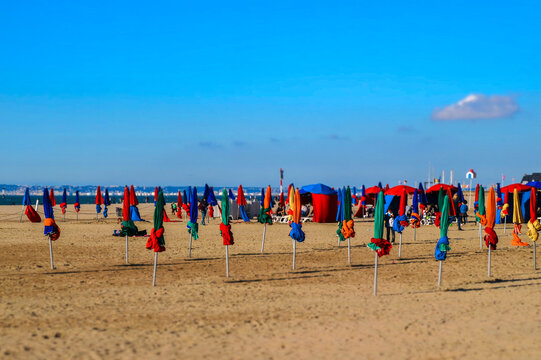 France, Normandy, Calvados, Deauville beach