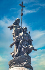 Monumento a Cristobal Colon en la ciudad de Valladolid, España