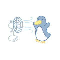扇風機とペンギン