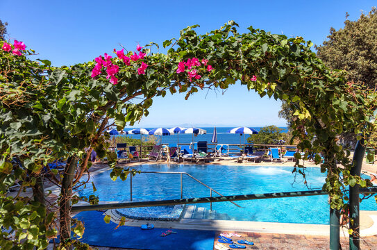 Thermal Park Pool Castiglione, Ischia, Gulf of Naples, Campania Region, Italy