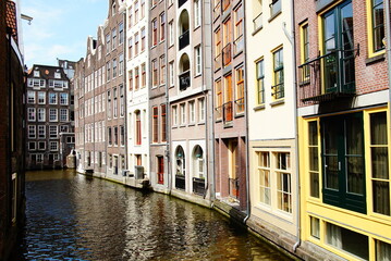 Europe, beautiful cityscape of Amsterdam