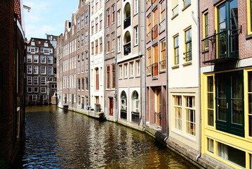 Europe, beautiful cityscape of Amsterdam