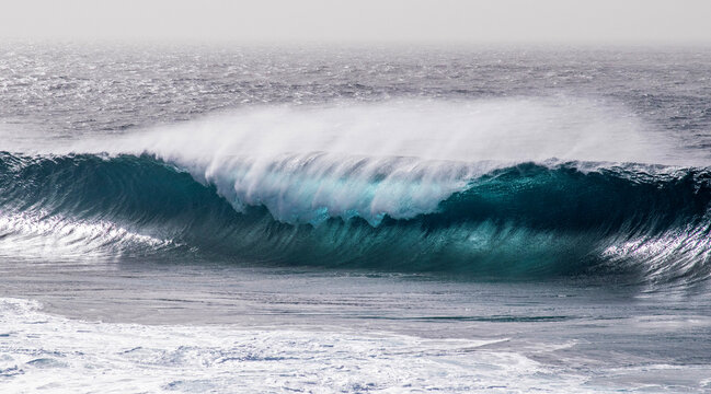 Spain, Canary Islands, Lanzarote island, gigantic wave in El Golfo