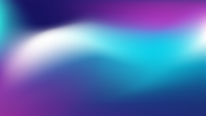 Abstract Blurred teal purple blue white background. Soft light gradient backdrop with place for text. Vector illustration for your graphic design, banner, poster or website