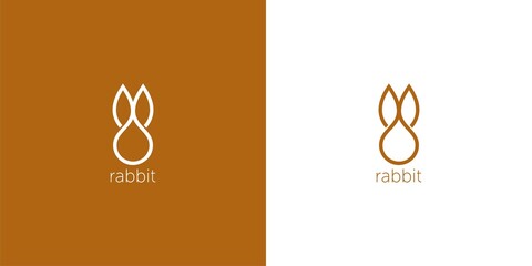 Rabbit Logo Design Template. Vector Illustration. logotype