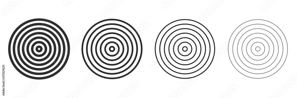 Poster spiral and swirl set simple circles design element. vector illustration. vector illustration eps10.