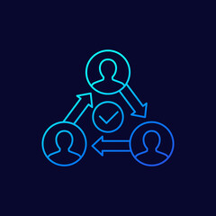 business agility line vector icon