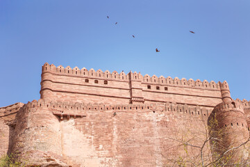Impressive Mehrangarh fort walls