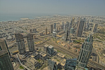 Naklejka na ściany i meble The future city, Dubai. The picture from a high