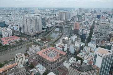Obraz premium Saigon City from Bitexco Financial Tower view