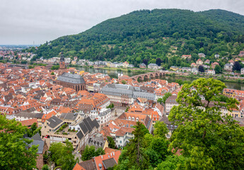 Fototapeta na wymiar Heidelberg aerial view