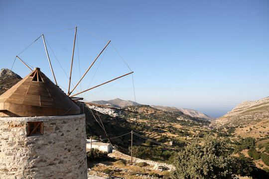 Greece, Cyclades, Naxos, windmill