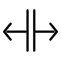 Vertical split arrows icon - vector illustration. Divide arrows sign.