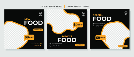 Business Food Restaurant Offer Social Media Post Sale Template