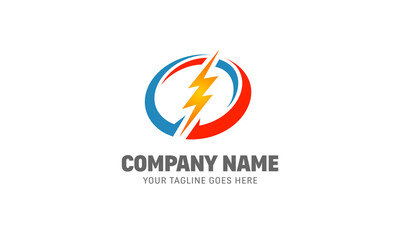 Electricity Logo - Power Energy Lightning Vector Template